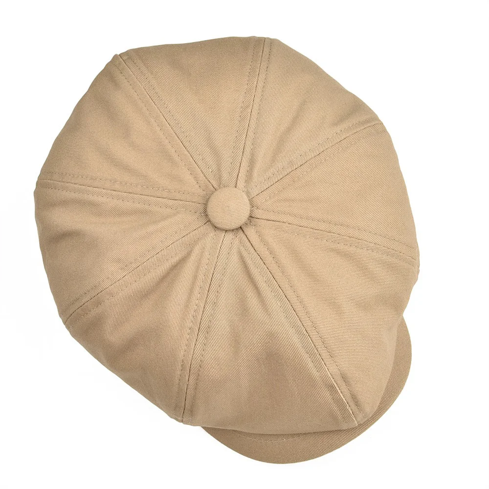 BOTVELA Big Large Newsboy Cap Men’s Twill Cotton Eight Panel Hat Women