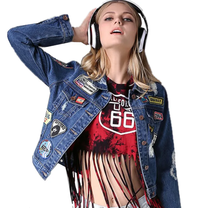2017 Spring Autumn font b Women b font Short Jean font b Jacket b font Coats