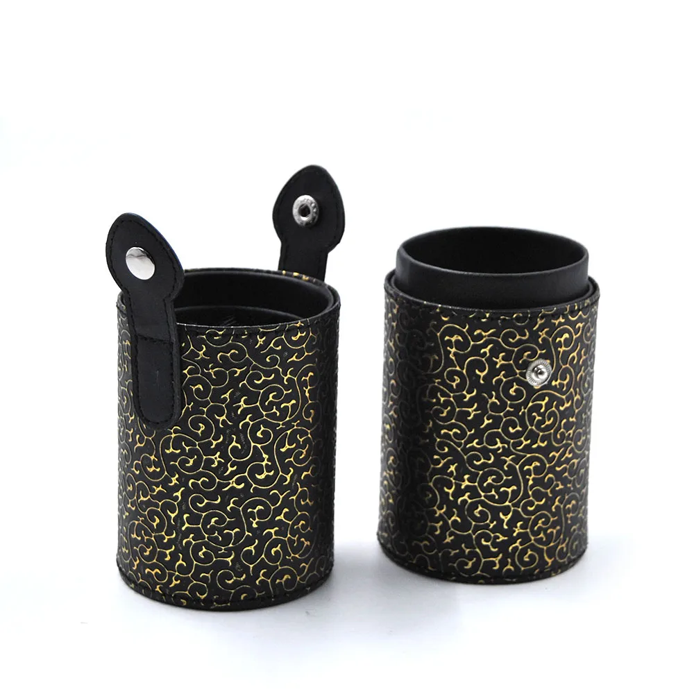 Travel Makeup Brushes Holder PU Leather Storage Empty Holder Cup