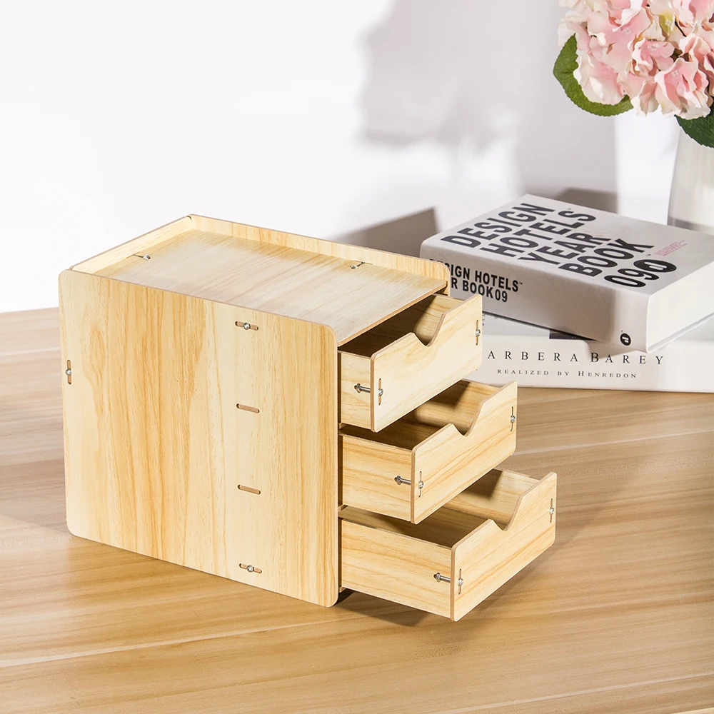 Ящик Органайзер коробка деревянные ящики для хранения с ящиками разделитель домашний стол Органайзер настольный ящик для хранения ящики деревянные коробки