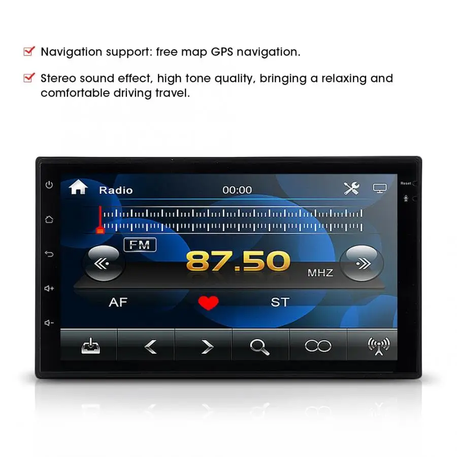 Perfect 7inch Audio Car Stereo Player for Android 8 Core 8.1 System with GPS Navigation(2+16) auto accessorie oto teypleri Universal 7