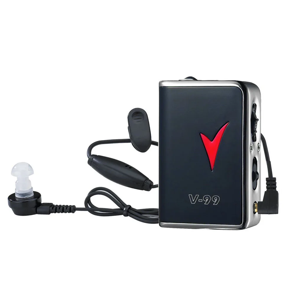 

V-99 Digital Hearing Aid Voice Sound Amplifier Adjustable Volume For Hearing Loss The Elderly