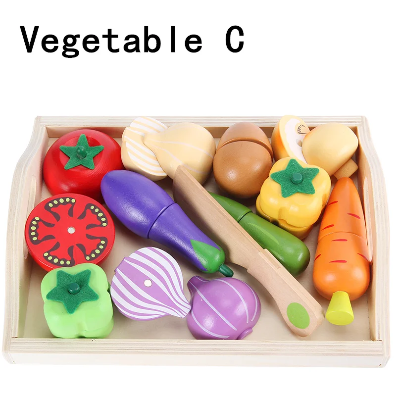 Деревянные детские игрушки, клубника, имитация фруктов, овощей, набор деревянных игрушек для детей, детские кухонные игрушки, развивающий подарок