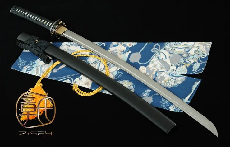 Hand Forged Muramasa Japanese Samurai Sword Manganese Steel Blade Oil  Quenching Alloy Tsuba