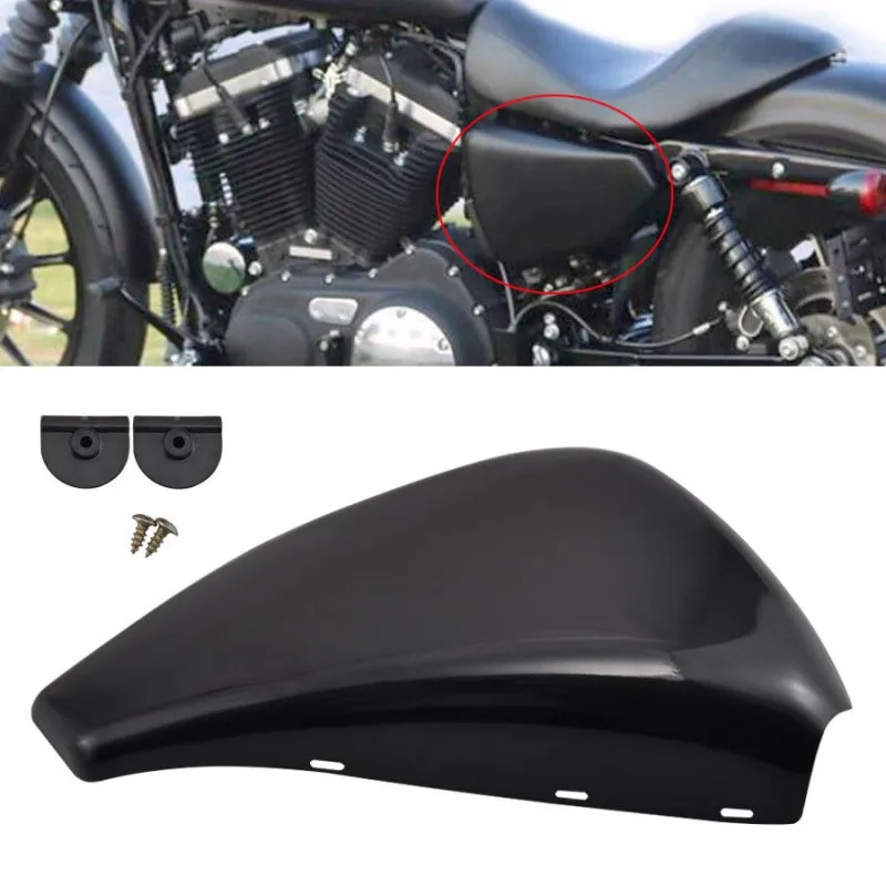 Черные мотоциклетные левой Батарея Обложка для Harley Sportster XL883 XL1200- 17 16 15