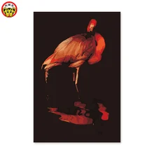 Фламинго красный благородный цифровой масляной живописи школы рисования работы