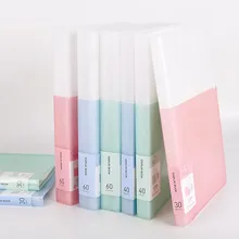 30/40/60 Карманы папка для документов A4 прозрачный ПВХ чехла-книжки Творческий вставки данных школьная рекламный буклет для документов