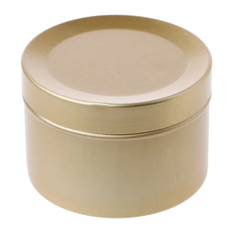 50 мл мини коробка для хранения оловянного чая круглый металлический Чехол Органайзер для свадьбы - Цвет: Gold Color