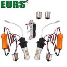 Eurs 1156 7440 42smd водить мотоцикл Барк сигналы обратной лампы 12 В автомобилей дневного Бег поворота Сигнальные лампы двойной цвет