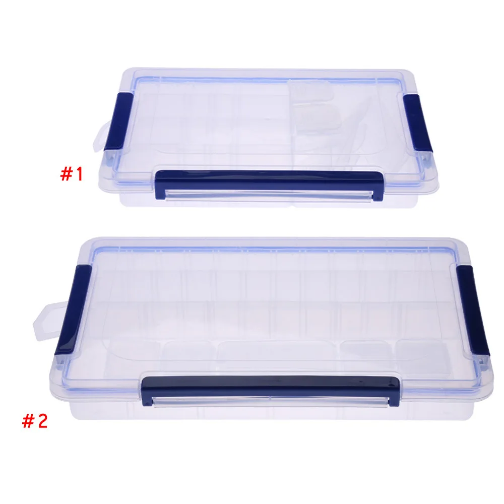 

Detachable Rectangle Clear Plastic Storage Case Jewelry Beads Middle or Large Ring Compartment Storage Box