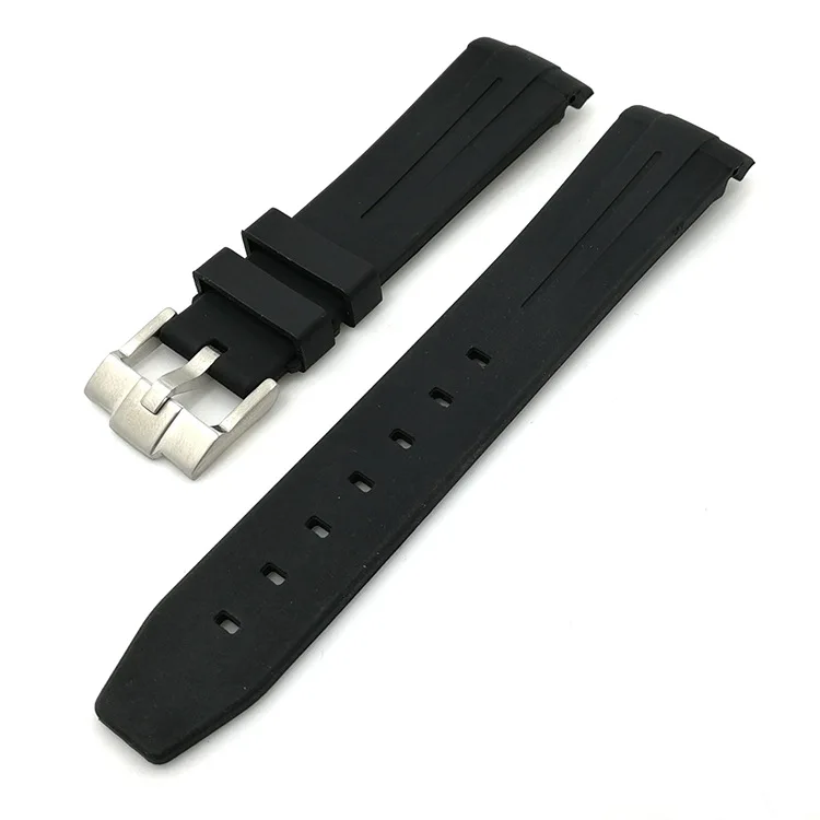 Curved Silicone Watch Strap Accessories for Omega Watches Replacement Width 20mm Watchbands Rubber Wristbands