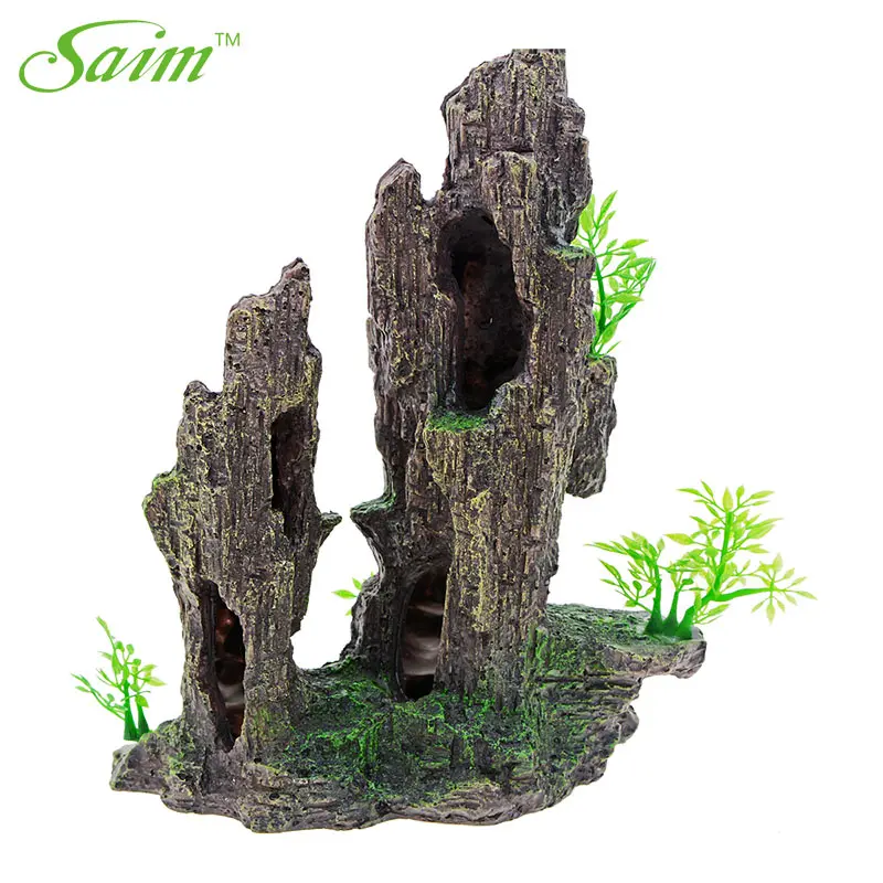 Saim Декор для аквариума Rockerys украшения украшение Acuario каучуковая пещера каменное