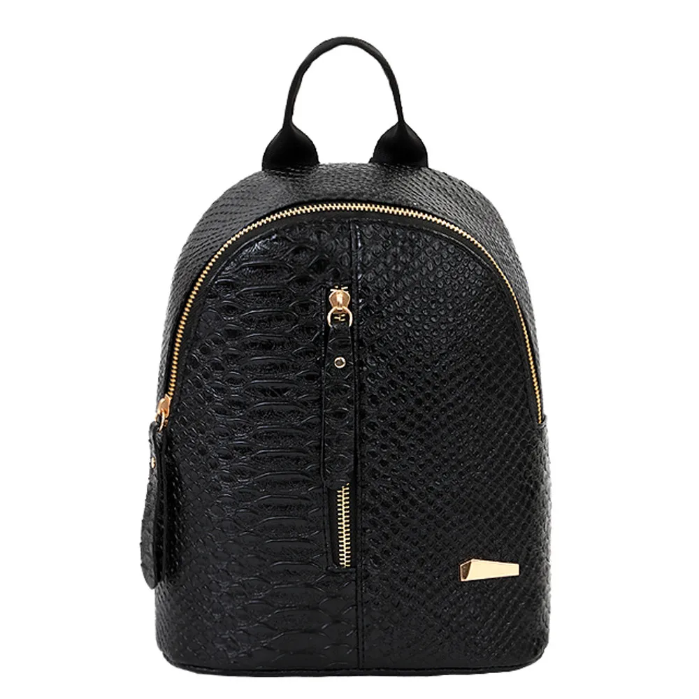 

Women 2019 Backpack Leather Lattice Backpacks Solid Zipper Schoolbags Travel Shoulder Bag Drop Shipping#ZS