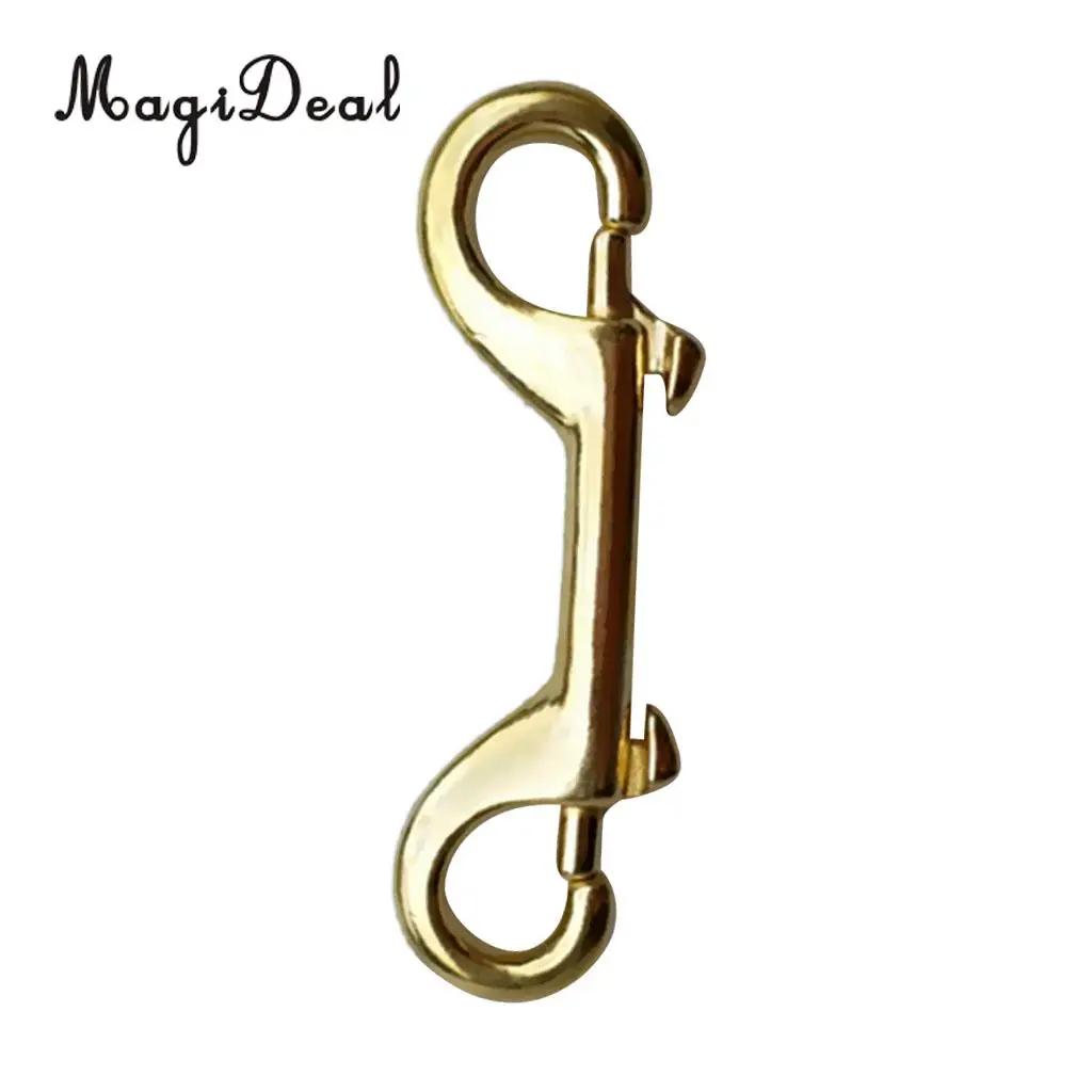 MagiDeal Scuba Diving Diver Brass Double Ended Bolt Snap Spring Loaded Clip Buckle for SCUBA Snorkeling Free Diving Kayak