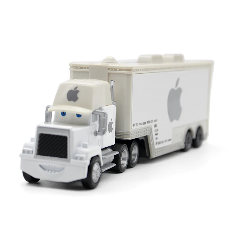 Disney Pixar машина 2 шт./партия Apple mack truck+ No 84 маленький автомобиль 1:55 литая под давлением металлическая легированная Модель Фигурки игрушки подарки для детей