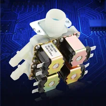 DC 12V водный клапан Электрический электромагнитный клапан DN20 G3/" 1 в 4 из пластика электромагнитный винт сливной клапан воды