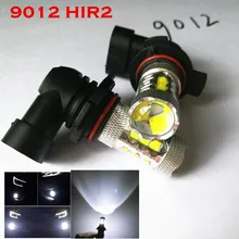 2 шт. Canbus 9012 HIR2 80 Вт светодиодный Габаритные огни лампы Универсальный 12 В Авто Противотуманные фары DRL дневного вождения лампа ошибок