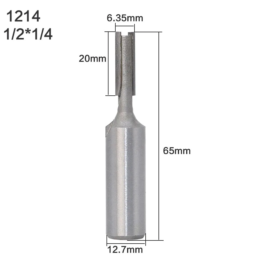 1 шт. 1/4 хвостовик 1/2 хвостовик высокое качество прямой/концевых фрез Dado Диаметр Режущий инструмент для дерева - Длина режущей кромки: 1214