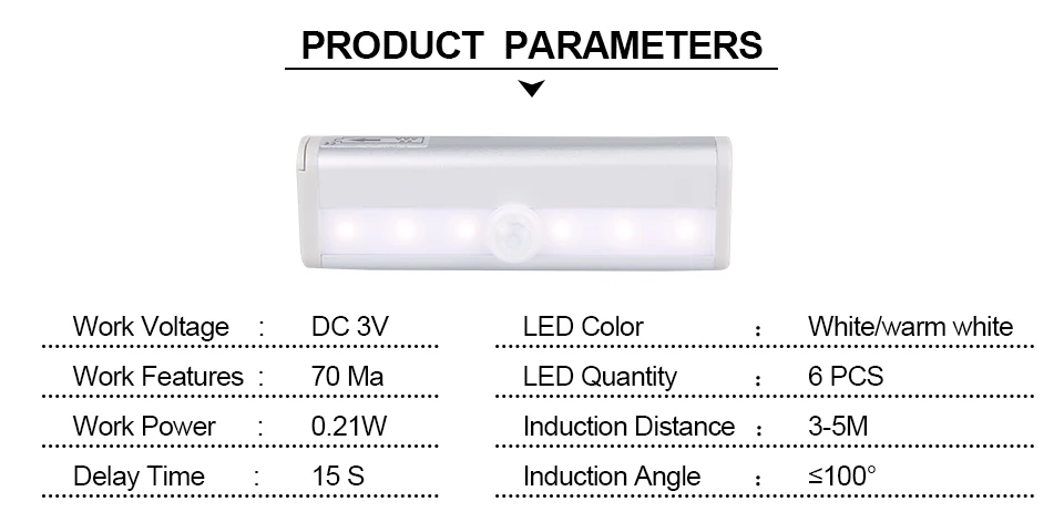 Батарея светодиодная подсветка под шкаф PIR датчик движения умная лампа 6/10 светодиодный s светильник для шкафа шкаф кухонный ночной Светильник
