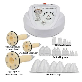 

Electric Vacuum Therapy Machine Lymph Drainage Face Slimming Breast Enlarger Beauty Instrument Enhancing Vaccum Cupping Device