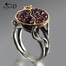 Round High Quality Red Garnet Zircon Ring Vintage Cocktail Rings for Women Fine Jewelry EU and USA retro style decor ring A30 Round High Quality Red Garnet Zircon Ring Vintage Cocktail Rings for Women Fine Jewelry EU and USA retro style decor ring A30