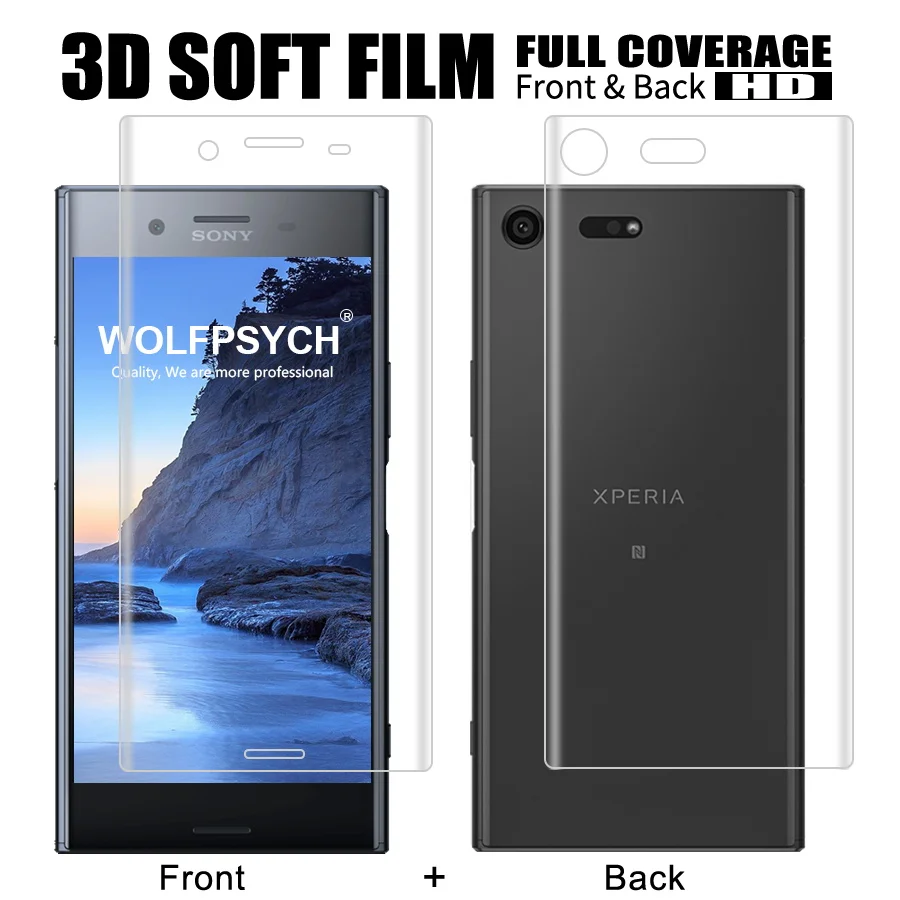 Передняя + задняя мягкая защитная пленка для экрана Sony XZ1 XZ Премиум силиконовая