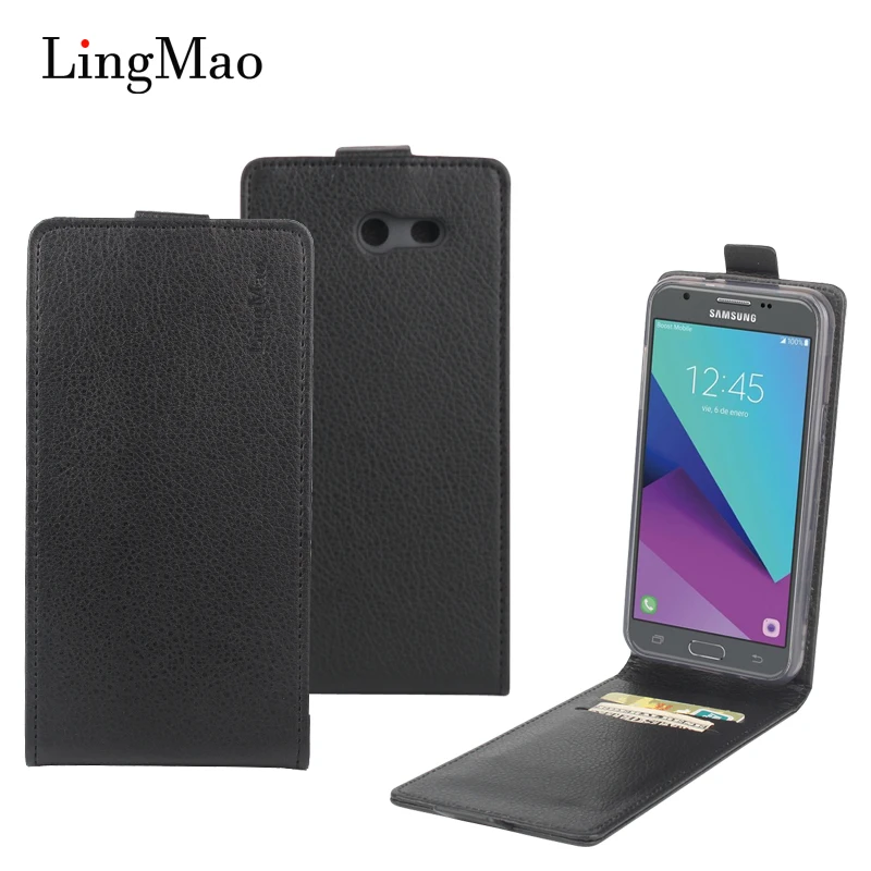 Кожаный флип-чехол LingMao для Samsung Galaxy серии A/J/S с отделением пластиковых карт цвета
