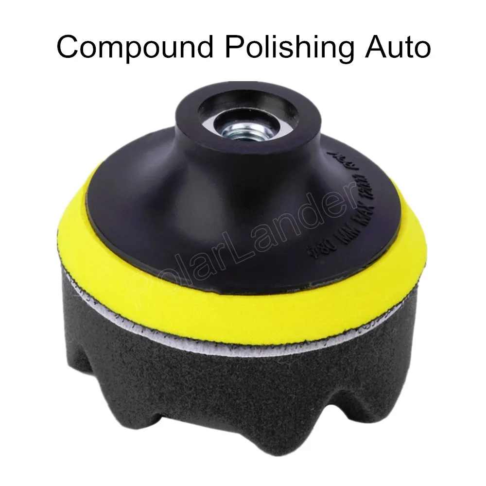 new Car polishing tools set 6Pcs 3 Inch Buffing Pad Kit Compound