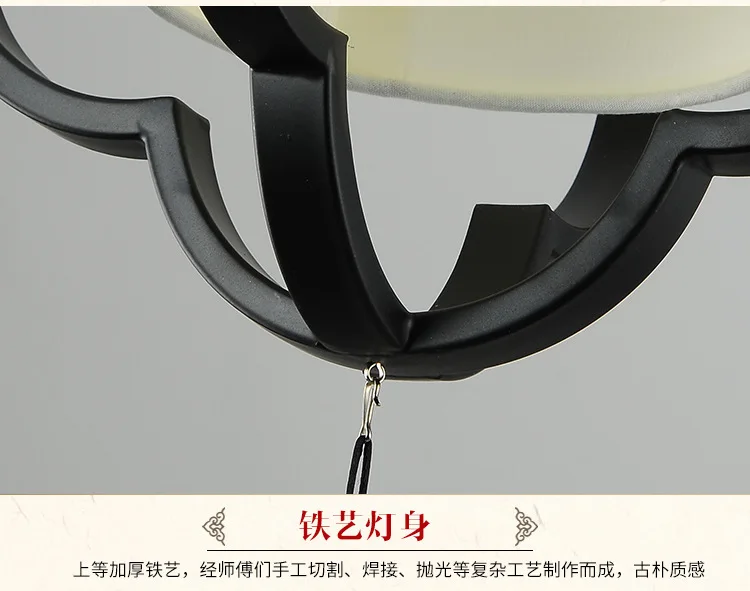 Новый китайская люстра гостиная лампа спальня ресторан лампа для выставочного зала атмосфера кабинет Ретро светодиодные лампы