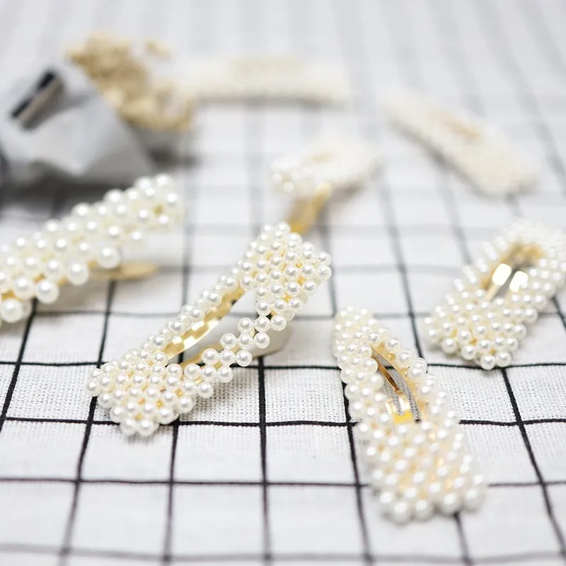 

Ins Girls Hair Clips Cute Pearl Hair Pin Stylish and Elegant Children Hairpin Princess Hair Accessories