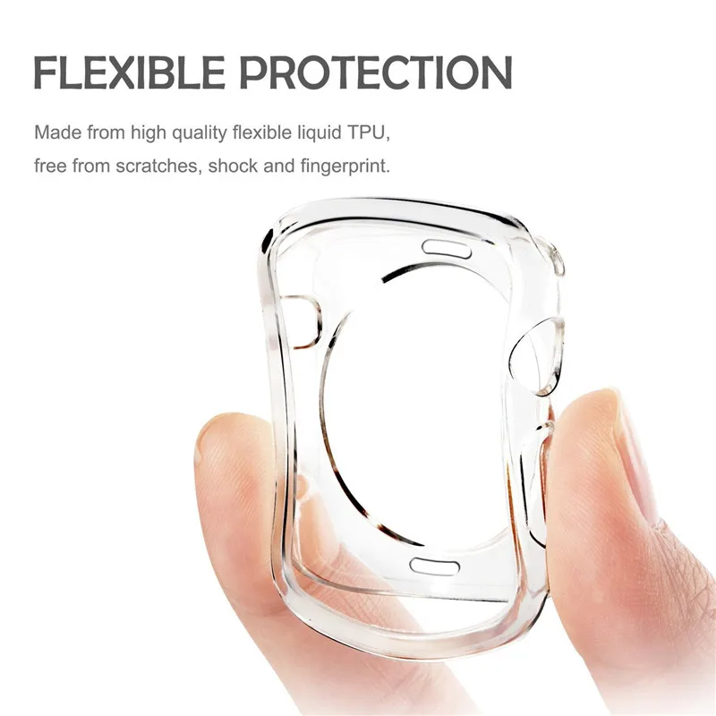 Watches Accessories For Apple Watch Case For iphone Watch TPU Screen Protector Hd Clear Ultra-thin For iWatch Cover