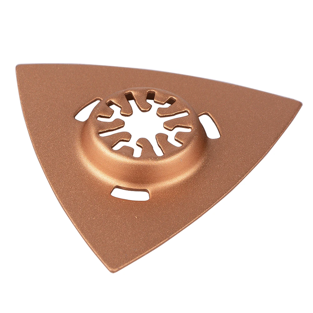 80mm Yellow Universal Oscillating MultiTool Blades Triangle Carbide Rasp for Grinding Stone