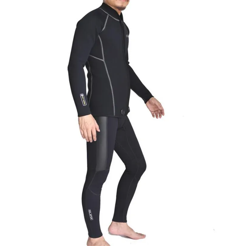 SLINX Men 3mm Neoprene Men Scuba Diving Suit Snorkeling Spearfishing Wetsuit Surfing Windsurf Keep Warm Jacket Connecting Crotch