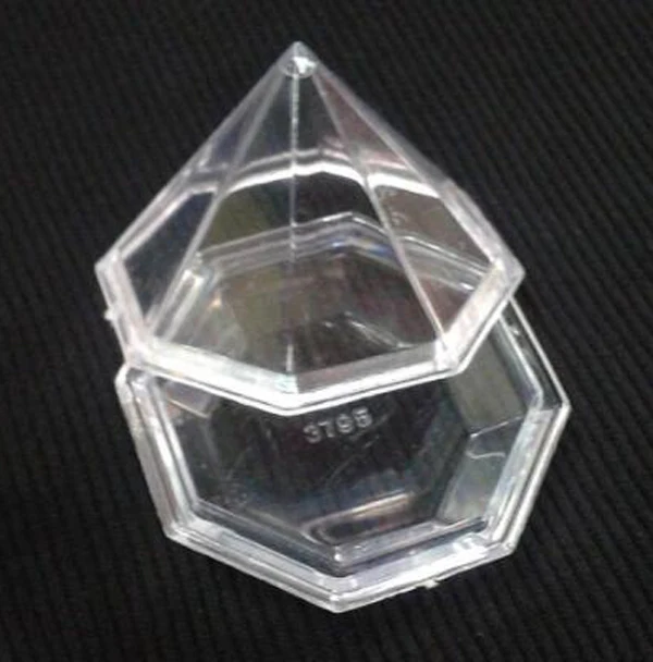 12 Fillable Plastic Diamonds Clear Wedding Favors-3