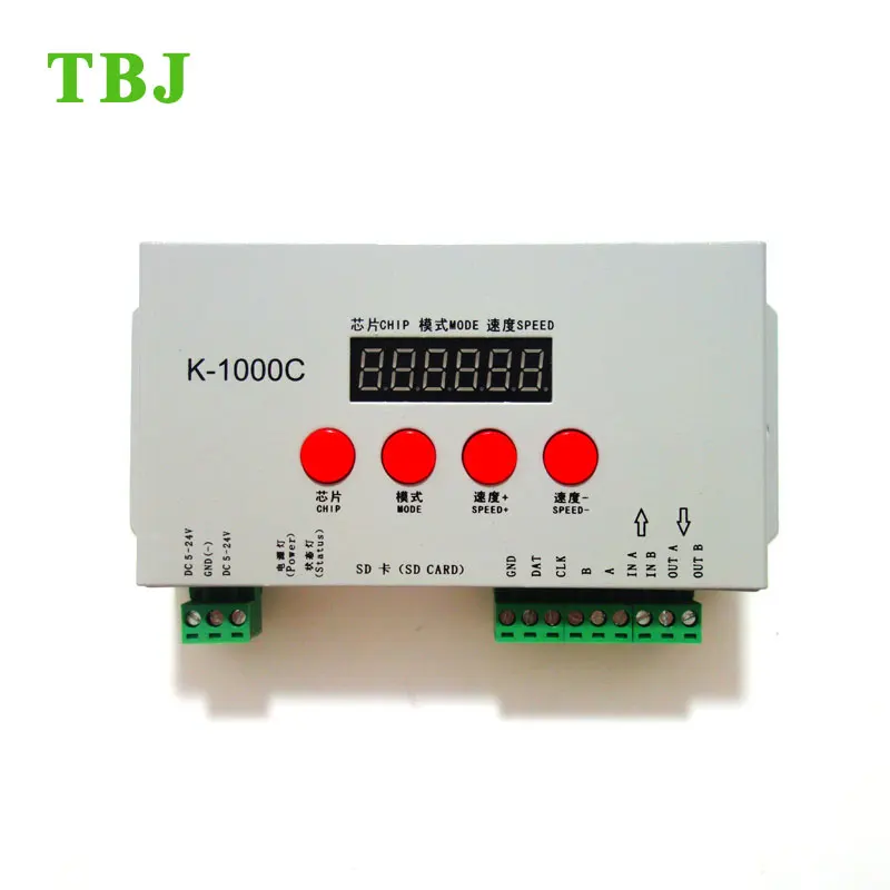 K1000-C SD карты WS2801 WS2811 WS2812B LPD6803 светодиодный 2048 контроллер пикселей DC5 ~ 24 V RGB | Лампы