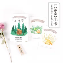 28 Sheets/Set Kawaii Cartoon Animals Lomo Card Mini Postcard/Greeting Card/Birthday Gift Card