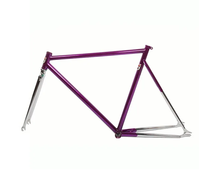 Fixed Gear Bike frame Chrome molybdenum steel restoring ancient Gold plating bike frame 700C