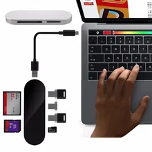 7-In-1 SuperSpeed Type C USB 3.0 Hub SD/TF/CF Card Reader Adapter For MacBook PC Laptop S8 G6 Android Phone