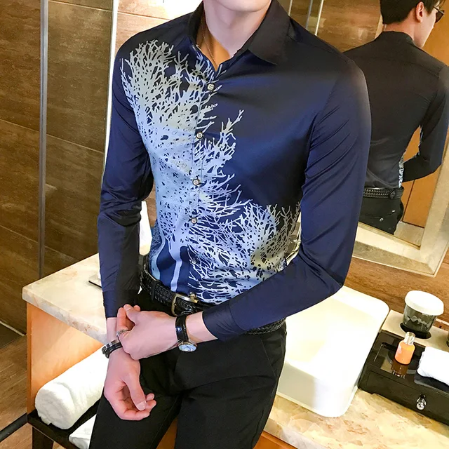 black fitted dress shirt