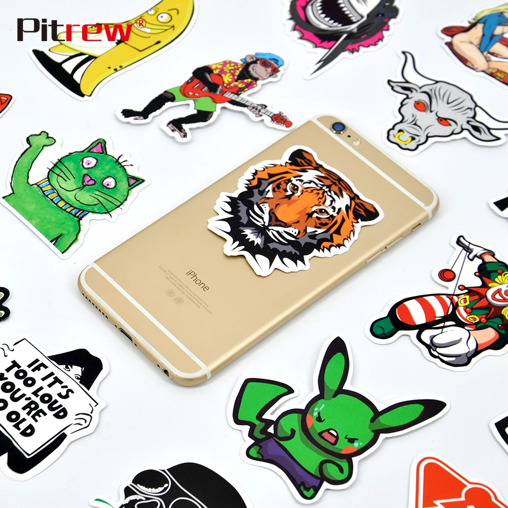 Pitrew 100 PCS Graffiti Car Stickers Motorcycle Bike Skateboard Laptop Sticker Bomb JDM Sticker for Car Styling Vinyl Decal
