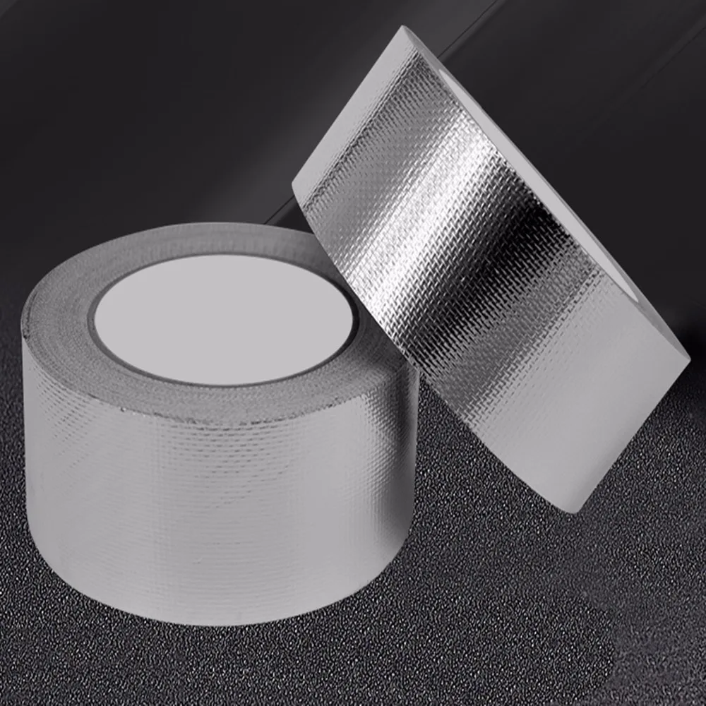 Glass fiber Silver Aluminum Foil Heat Shield Tape Adhesive Temporary