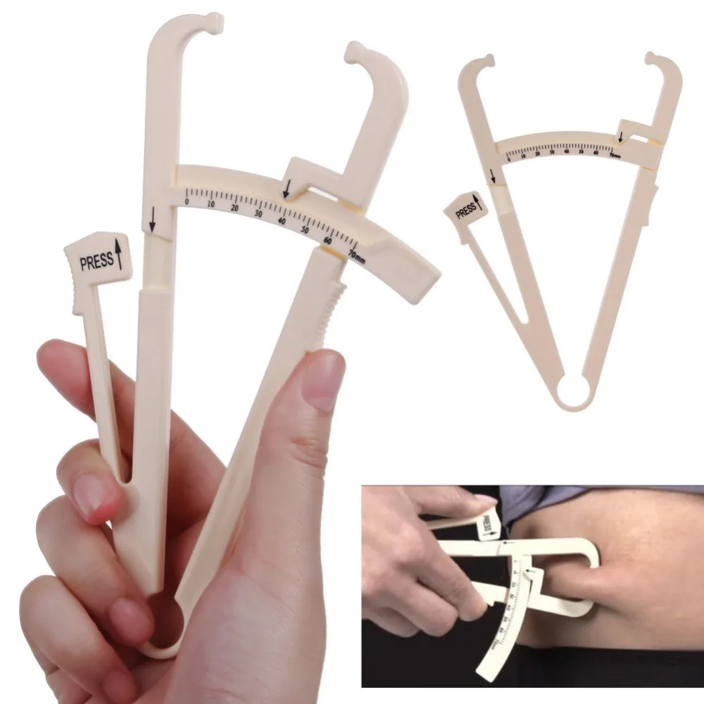 Body Fat Caliper Tester Analyzer with Measure Charts Fitness Keep