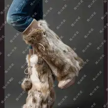 SJ090-01, натуральный мех,, настоящие Лоскутные кроличьи меховые ножки гетры/теплые гетры