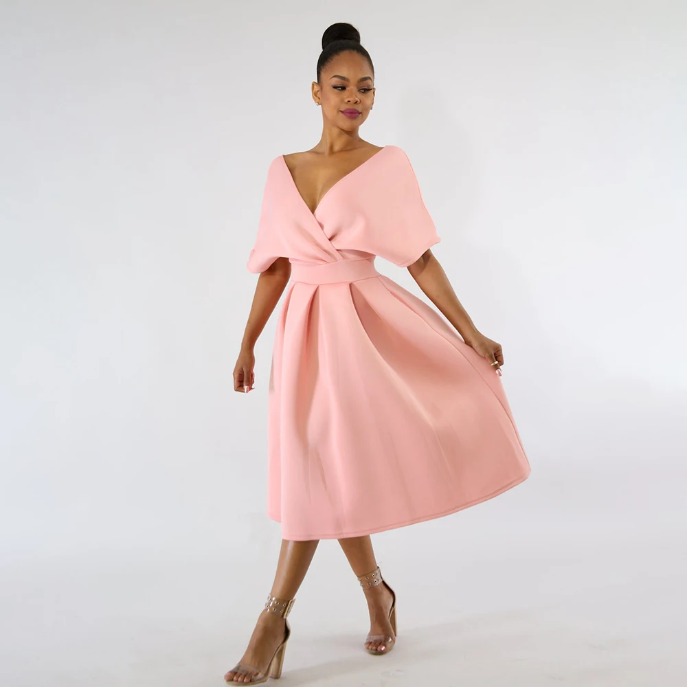 black top pink bottom dress