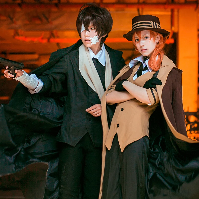 

Cosplaylegend Anime Bungo Stray Dogs Osamu Dazai cosplay costume adult costume black version full set