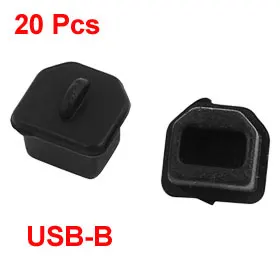 

Uxcell Hot Sale Black 20Pcs Black Dust Plastic Cover For Digital Product USB-B High Quality