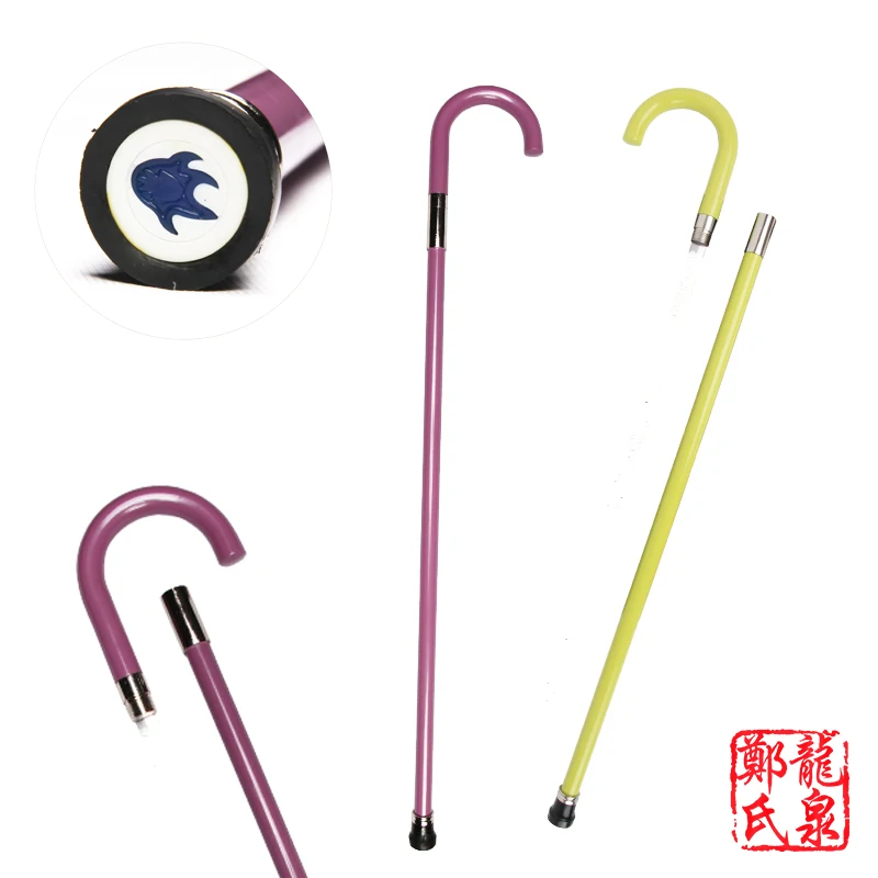 

Free Shipping Brook's Walking Stick Real Steel Tube for Cosplay Theme One Piece Soul King Decorative Supply Purple/White