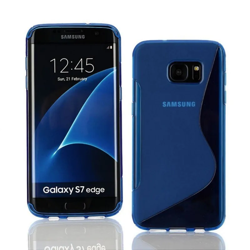 

For Galaxy S7 Edge Case S Line Design Soft Gel TPU Cover Phone Case for Samsung Galaxy S7 Edge G935 8 Colors Drop Shipping