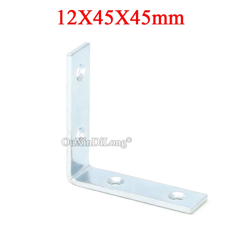 

NEW 100PCS Metal Furniture Corner Braces 90 Degree L Shape Frame Board Support Holder Brackets Furniture Connectors 12X45X45mm