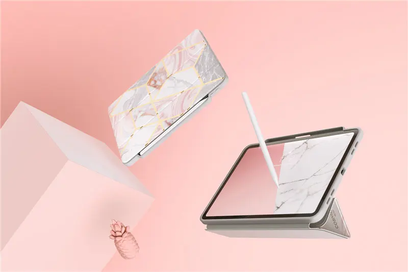 Для iPad Pro 11 чехол() i-Blason Cosmo полный корпус трехстворчатый мраморный Чехол-книжка с функцией автоматического сна/пробуждения и карандашом